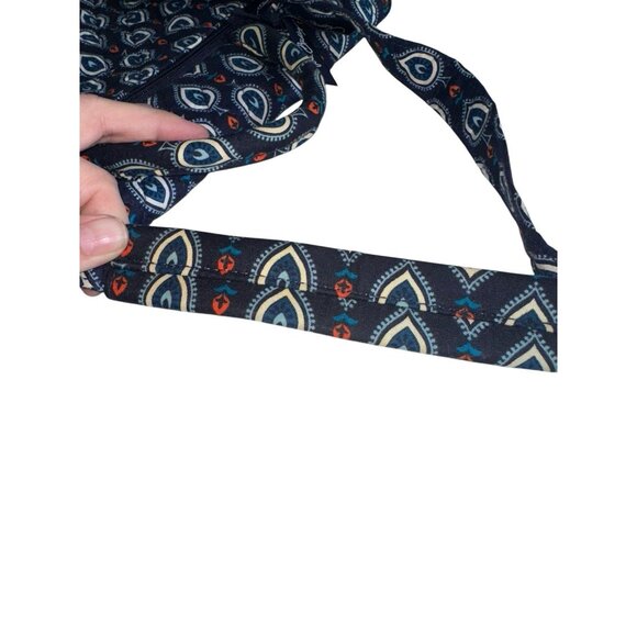Vera Bradley Convertible Mailbag Backpack Marrakesh Motifs Navy Blue Print - Picture 5 of 7